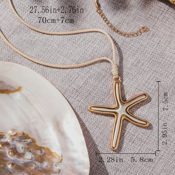 𝅺starfish Pendant Necklace - Picture 4 of 4